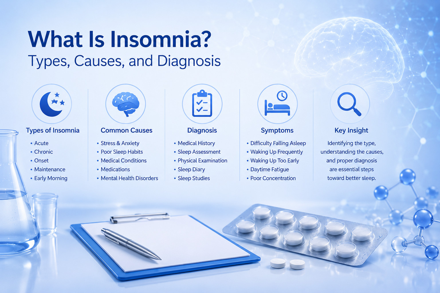 What Is Insomnia? Types, Causes, and Diagnosis